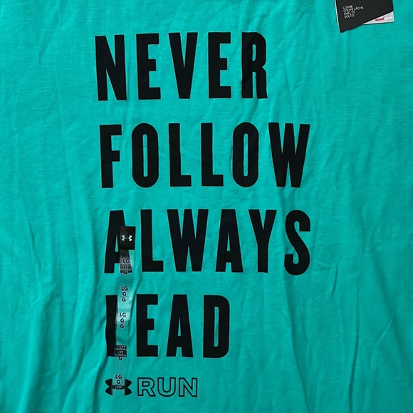 NWT Under Armour HeatGear Green UA Run T-Shirt 1317122 Size Large - Picture 2 of 7